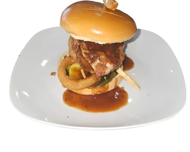 Spicy Honey BBQ Fried Chicken Sandwich.