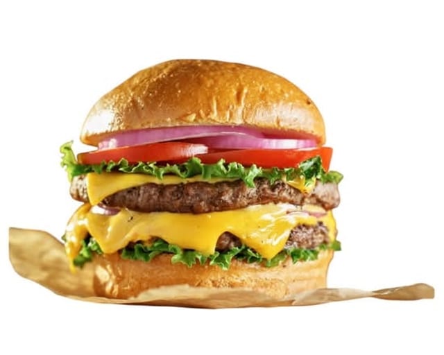 - Double Cheese Burger (6 Oz) + Fries.